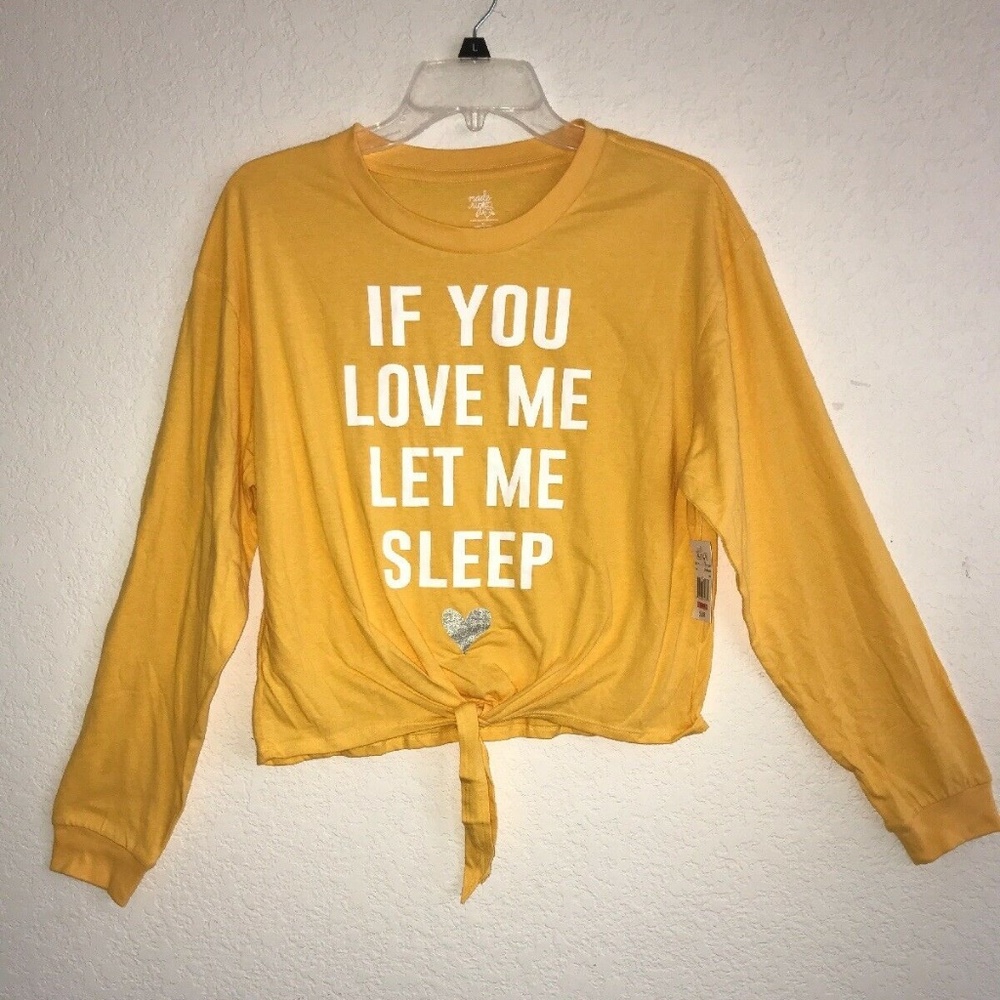 Yellow Long Sleeve Short Waist Tie Front